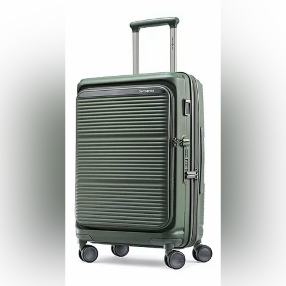 Samsonite Paraluxe Carry On Olive Green Hardside Spinner Suitcase